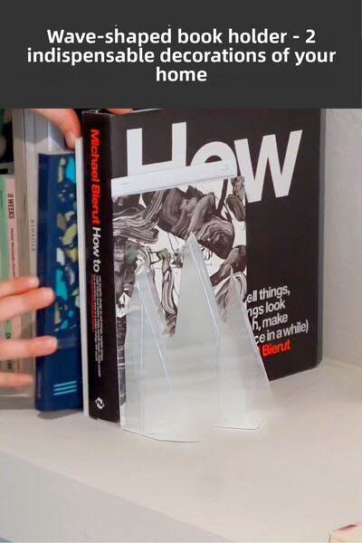 Nosa Mall Θήκη βιβλίου - 2 Τεμάχια |   Βιβλιοθήκη σε σχήμα κύματος |   Διακοσ...