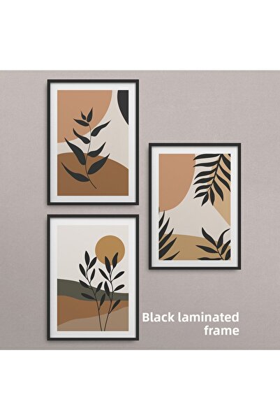 HOMEPACK طقم إطار مصفح أسود مكون من 3 قطع طاولة Hpn043