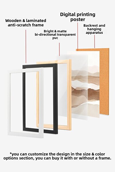 Postifull Εικόνα με ξύλινο πλαίσιο, Πρωτοχρονιάτικη αφίσα, Πρωτοχρονιάτικη διακόσμηση, Winter Woods Comfort Series NO:108623