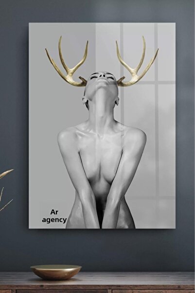 AR AJANS KANVAS TABLO طاولة زجاجية مزخرفة للسيدات من Wild Elegance
