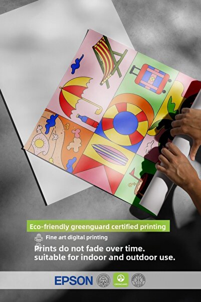 Postifull Frameless Wall Poster, Summer Elements, Illustration Maximalist, Pink Color Poster, Summer Selection of 2025,