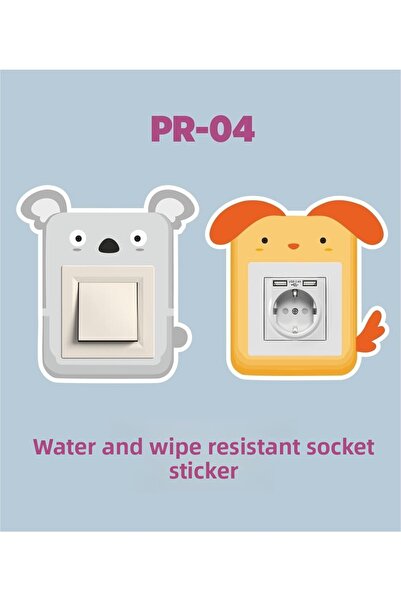 ENGINPRINT Σετ αυτοκόλλητων διακόπτη πρίζας τοίχου παιδικού δωματίου