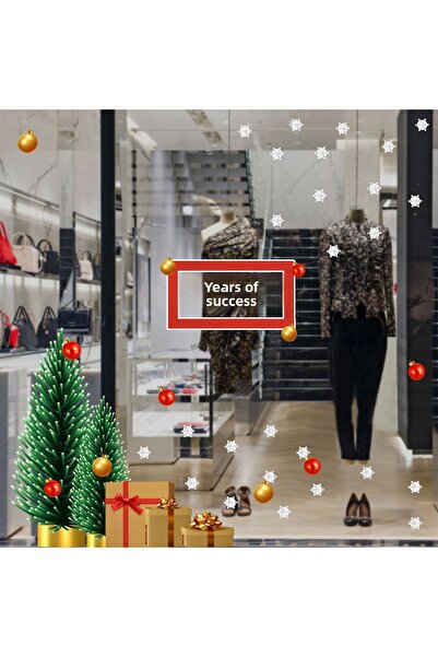 Aysprint Set de autocolante pentru decorațiuni de Anul Nou pentru vitrine, pe...