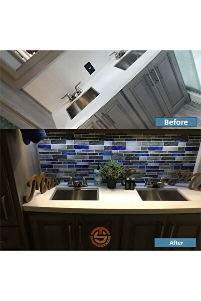 TechnoSmart 1pc 3d Self Adhesive 30cm×30cm Coating Mosaic Appearance Wall Sticker Kitchen