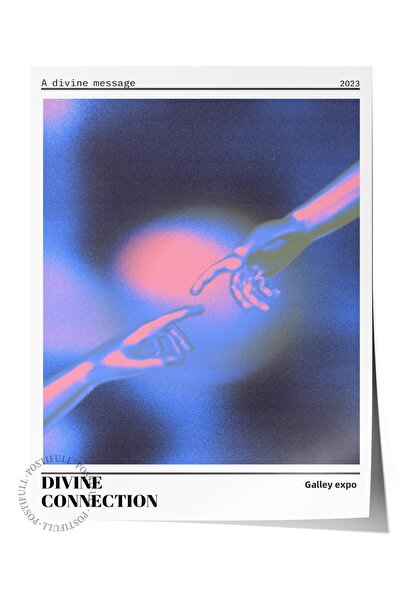 Postifull Aura Series NO:159 - Touch Blue, Angel Number, Έγχρωμη αφίσα χωρίς ...