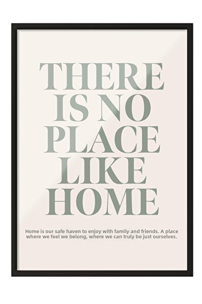 Postifull Черна рамка за снимка, постер и комплект рамки, Няма място като дом...