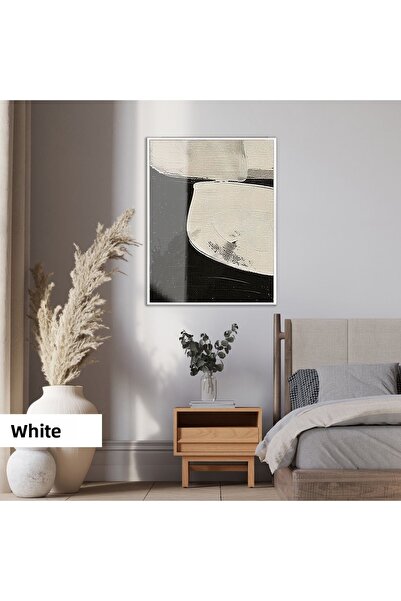 Harikabirev HARİKABİREV | ABSTRACT | MODELE CU MOTIVE ÎN TONE GREY BLACK 02 | TABLA DE STICLA TEMPLATA CU CADRU, SIMPLE, VERTICALA