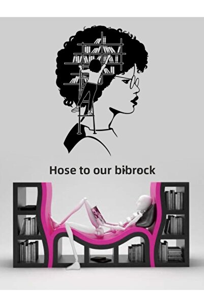 Teknik Reklam ملصق حائط مرحبًا بكم في مكتبتنا باللون الأسود