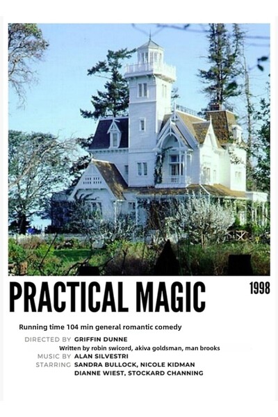 Universal Πρακτική Μαγεία 1998 Ξύλινη Αφίσα Τραπεζιού Διακοσμητική