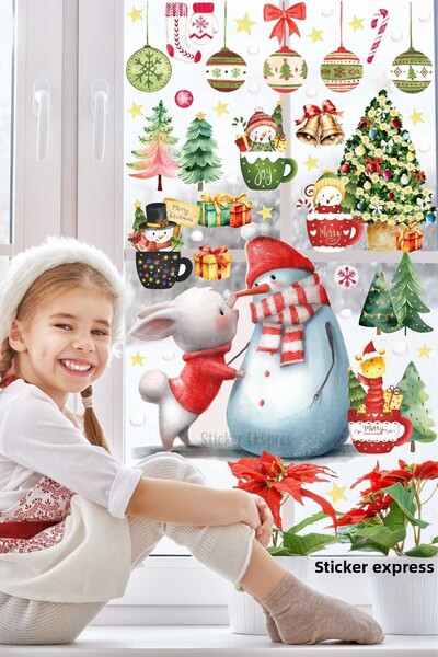 Sticker Ekspres Set de autocolante de perete pentru ușă din sticlă pentru Omu...