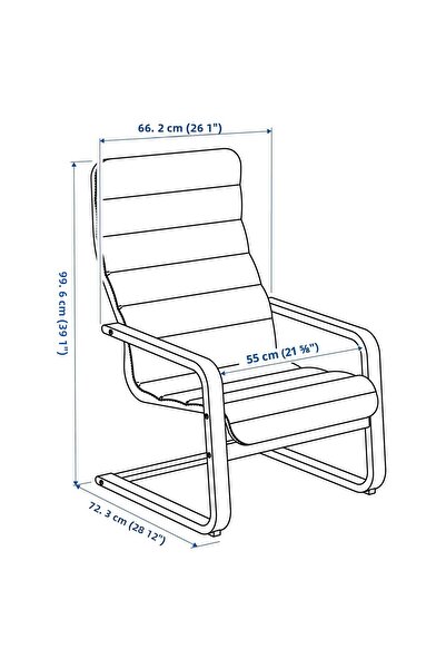 IKEA Cushion, Rocking Sofa, Knisa Light Grey, Depth: 72 cm Height: 100 cm Width: 66 cm