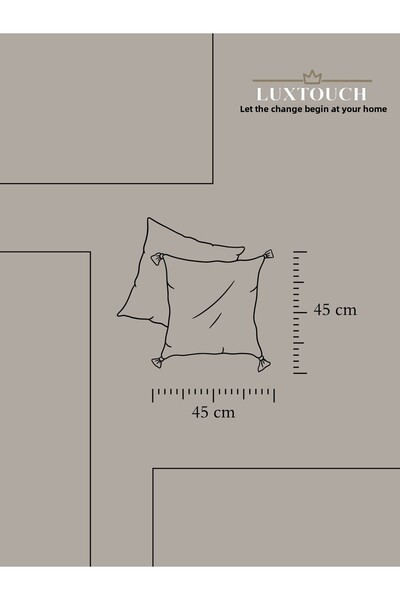 Lux Touch Lily Salmon 2-Piece Zippered Throw Pillow Case - 45 X 45 cm Pillow Cushion