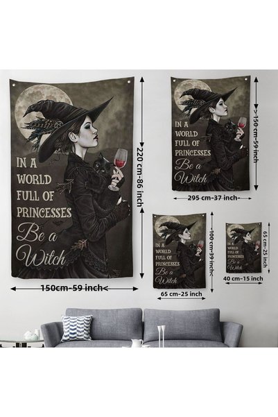 Harita Sepeti In a World Full Of Princsses Be a Witch In A World Full Of Princess Be a Witch Wall Cover Rug 6176