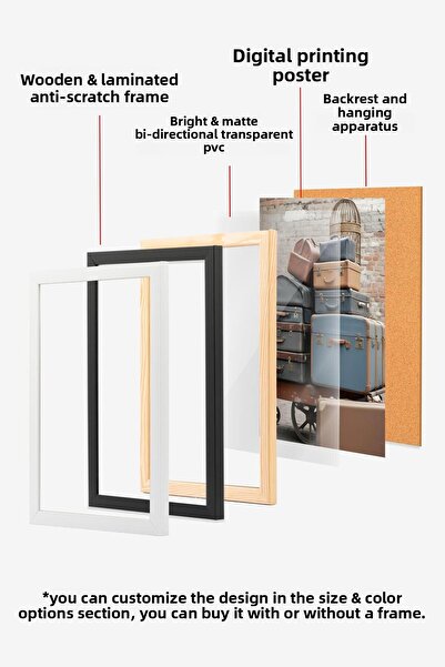 Postifull Tablou cu rama alba, pictura de perete cu design artistic, seria Comfort de Anul Nou NR:108735