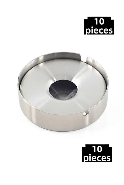 KT HOME منفضة سجائر معدنية من الفولاذ المقاوم للصدأ 10 (قطعة) مقهى مقهى شاي ح...