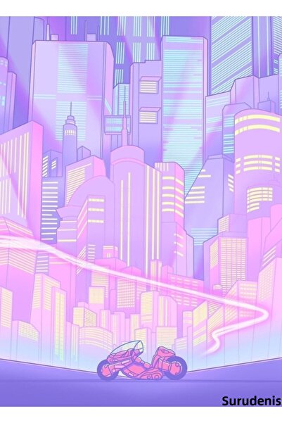 Universal Akira - Poster decorativ din lemn Neo Tokyo
