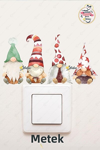 MSticker New Year Cute Gnomes Sticker - New Year Sticker Gnomes