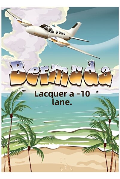 Universal Декоративен дървен плакат за пътуване до Бермудите