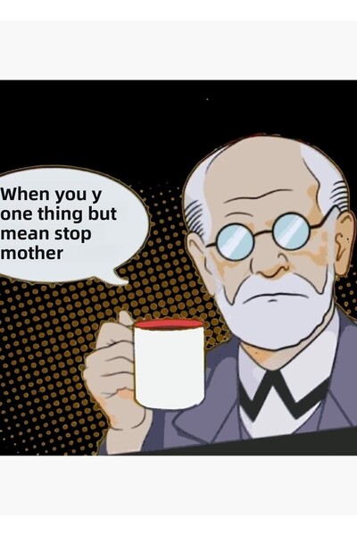 Universal Freud - Tablou cu design psihologic, poster decorativ din lemn