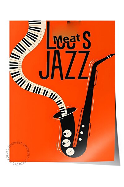 Postifull Poster fără încadrare, Let's Jazz - 1, Poster de perete pentru bucă...