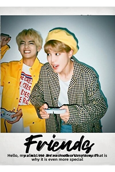 Universal Bts Vmin Friends Polaroid Painting Ξύλινη αφίσα Διακοσμητική Κωδικό...