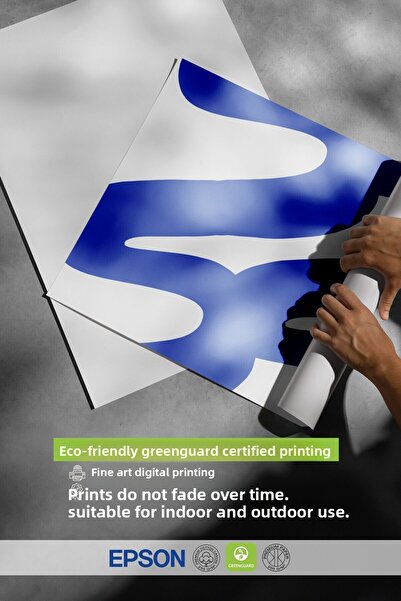 Postifull Black Framed Painting, Text, Minimalist, Flat Illustration, Blue, White Color Poster, 2025 Summer Selection