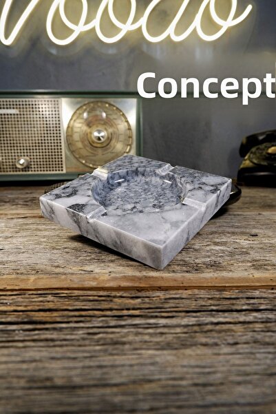 Voodo Concept Breccia Gray Marble Ash Tray 12X12X2 cm