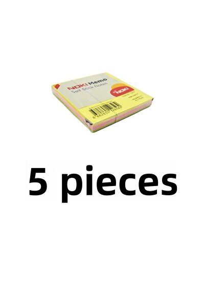 Noki 5 قطع مذكرة مكعبة نيون 100 ورقة رقم: 12042