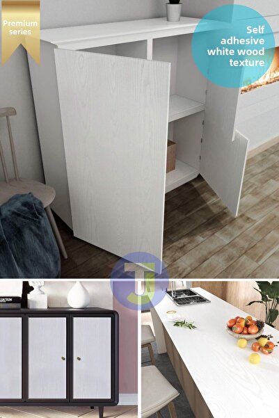 Technojet Self Adhesive Wood Look Kitchen Bathroom Countertop Wall Cabinet Table Veneer 60X500cm