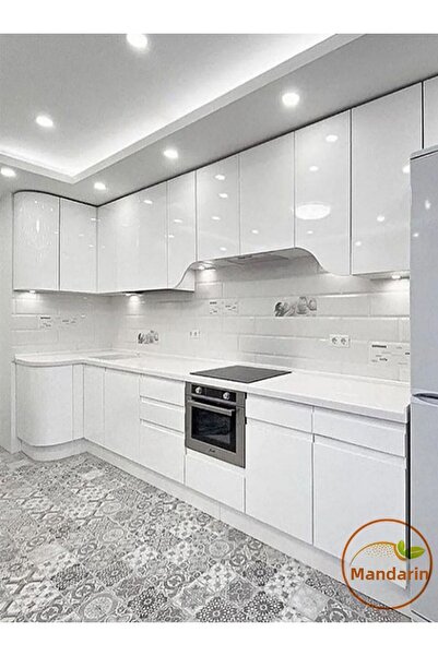 mandalin enjoy Folie de acoperire pentru dulap alb lucios 52cmx10mt aspect lac autoadeziv