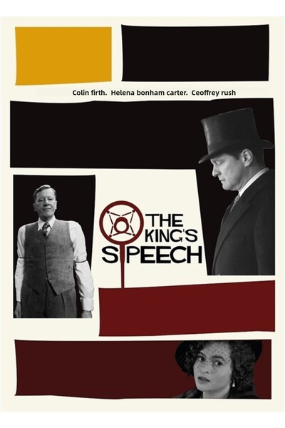 Universal Poster decorativ din lemn cu discursul Regelui