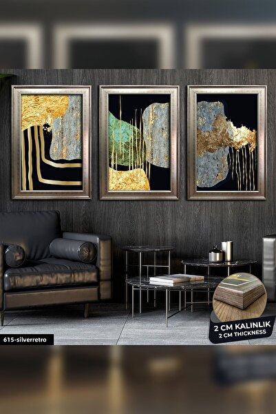 Evinemoda Artistic 3 Piece Painting – Formant with Cvplk Frame
