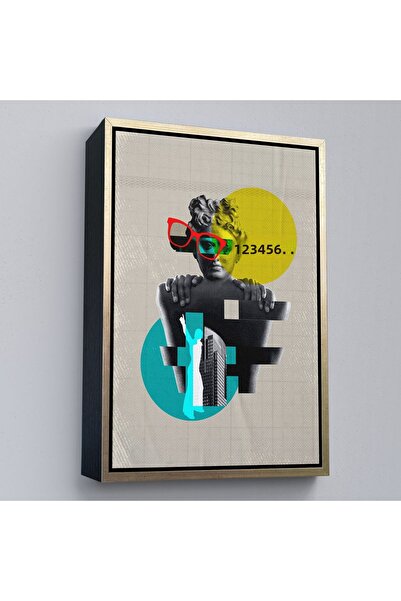 Oxyteez Diagrama cercurilor retro cu rame din lemn-7878