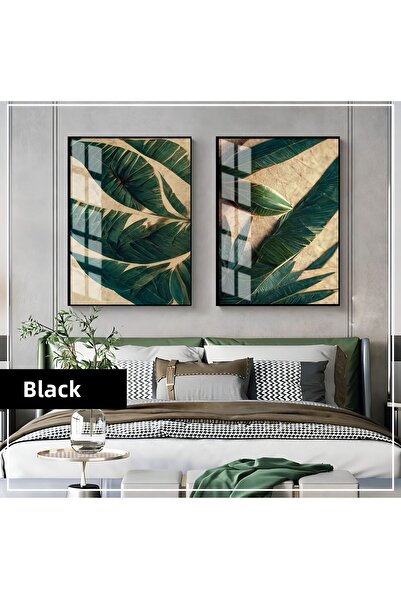 Harikabirev HARİKABİREV | COMBINAT DE FRUNZE VERDE (PALMĂ) | TABLO DE STICLA ...