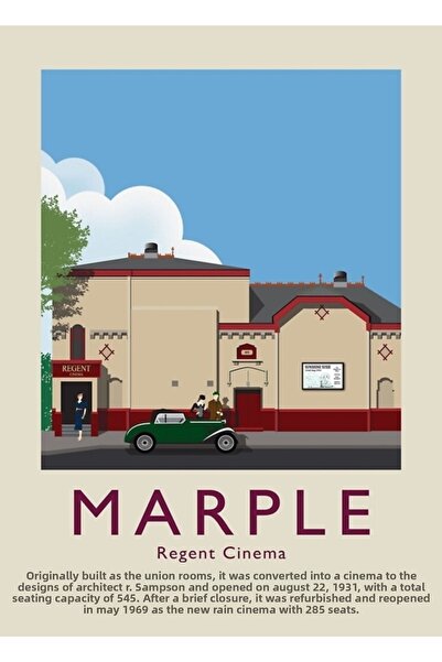 Universal Marple - Tablou decorativ din lemn cu afiș cinematografic Regent