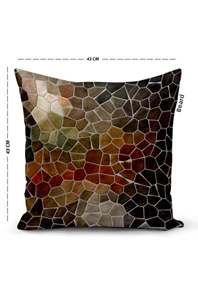 Sakallı Stone Pattern 3d Print Decorative Throw Pillow Cover