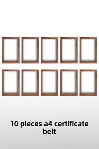 Dekorobi 10 Pieces A4 Frame Wooden PVC 21x30 Frame For Certificate Diploma And Document
