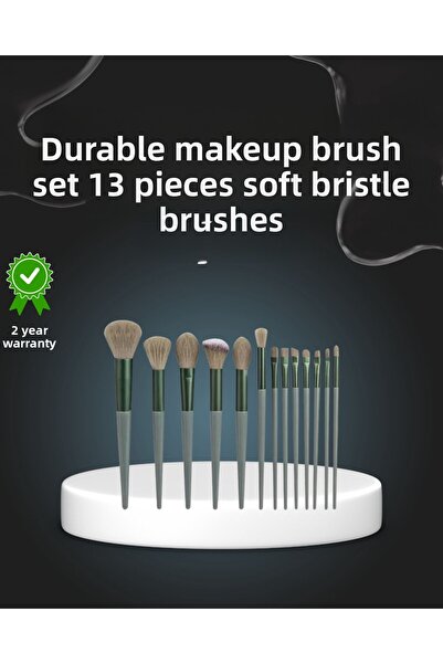 Clevora Set de 13 pensule moi pentru machiaj cu peri din fibre Design portabil și ergonomic