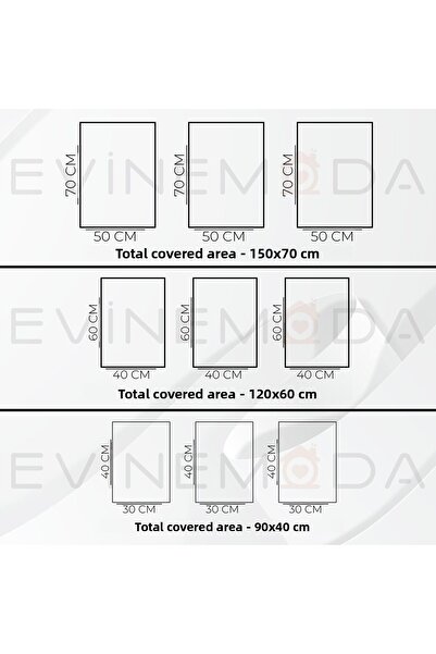 Evinemoda Colorful Flowers 3 Piece Plexiglass Mirror Table