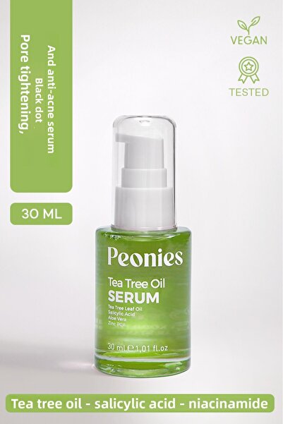 peonies مصل زيت شجرة الشاي - زيت شجرة الشاي، النياسيناميد، الصبار، البانثينول...