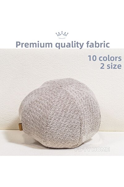 Fifty Home Premium Quality Ball Round Throw Pillow - Soft Decor 10 Χρώματα 2 ...