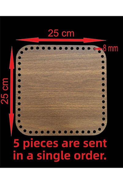 ASUDE HEDİYELİK Placă din lemn ecviz 25x25 pentru tricotat, tavă din bambus, ...