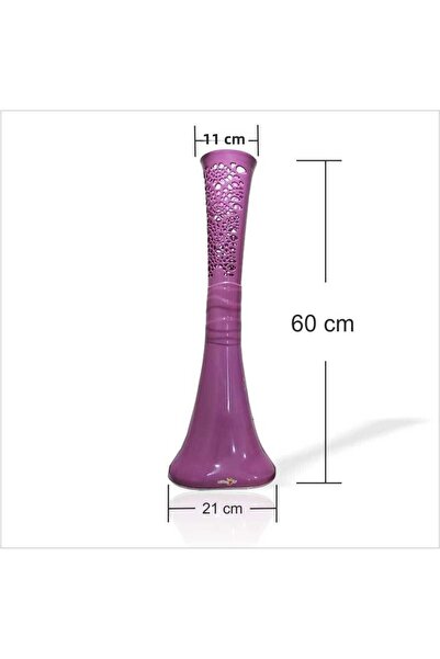 M3DECORİUM Vasă florală dintr-o singură piesă, mov-liliac, cu talie subțire -...
