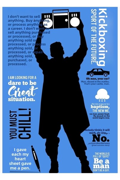 Universal Πες τα Πάντα - Lloyd Dobler: Ξύλινη διακοσμητική αφίσα με αποσπάσμα...