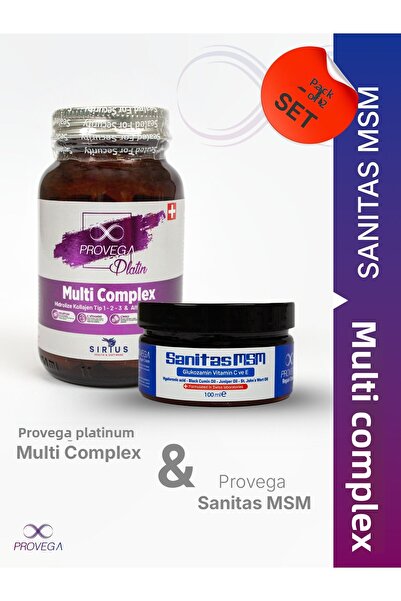 Provega (Set of 2) Platinum Multi Complex Hydrolyzed Collagen & Sanitas Msm C...