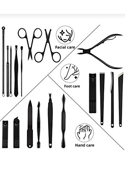 Skygo Professional 18 Pieces Manicure Peidcure Set Stainless Steel Suit for Easy and Hygienic Use at Home