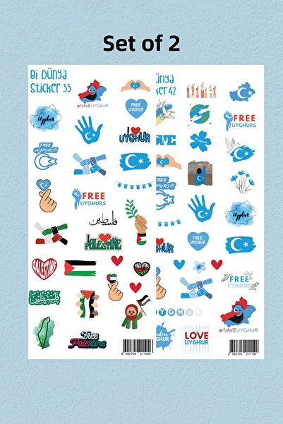 Bi Dünya Haber Set de 2 autocolante Geografia Ummit