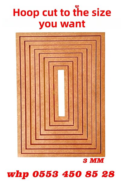 ÇUKUROVA ÜTÜ MDF brut fără șuruburi 9 bucăți dreptunghiulare, grosime de 3 mm...