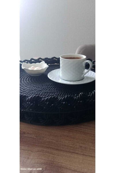 Egindra Black 30 cm Wicker Tray Decorative Tray, Bathroom, Home, Decor Presentation Tray/Promises Engagement Groom Tray