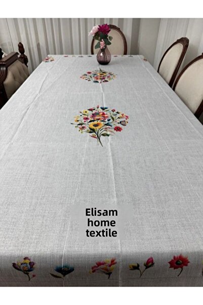 Home Worry-Free Stain-Resistant Table Cloth (Cross Stitched Light Color)